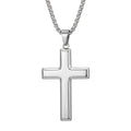 Polished Stainless Steel Cross Pendant