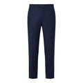 Tailored Navy Wool-Blend Trousers
