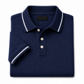 Premium Cotton Piqué Polo Shirt – Navy Blue | Glorius Foster